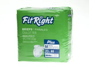FitRight Plus FITPLUSMD Brief, Pack of 20