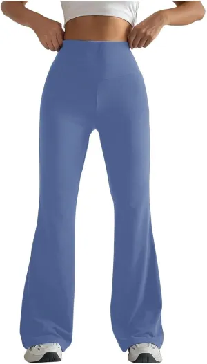 Flared Yoga Pants Women Flare Sweatpants Elastic High Waisted Bootcut Bell Bottoms Stretch Slim Fit Leggings