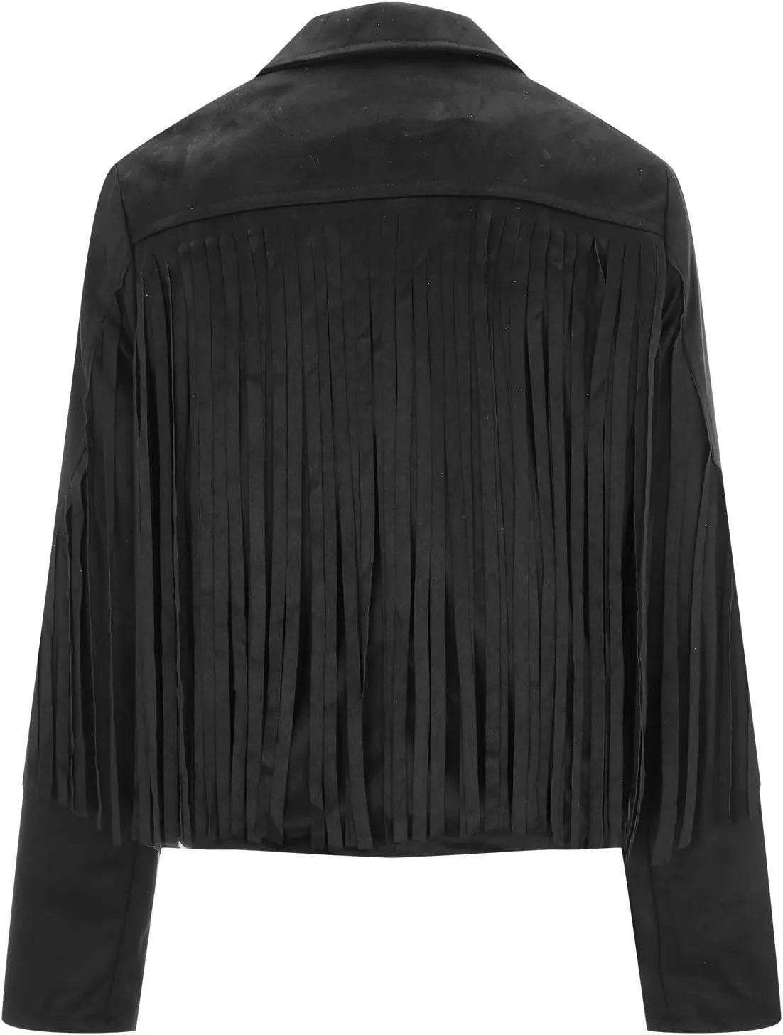 Fleece Jackets for Women Tassel Motorcycle Cropped Coats 2024 Zip Casual Outwear Quilt Faux Suede Leather Jackets