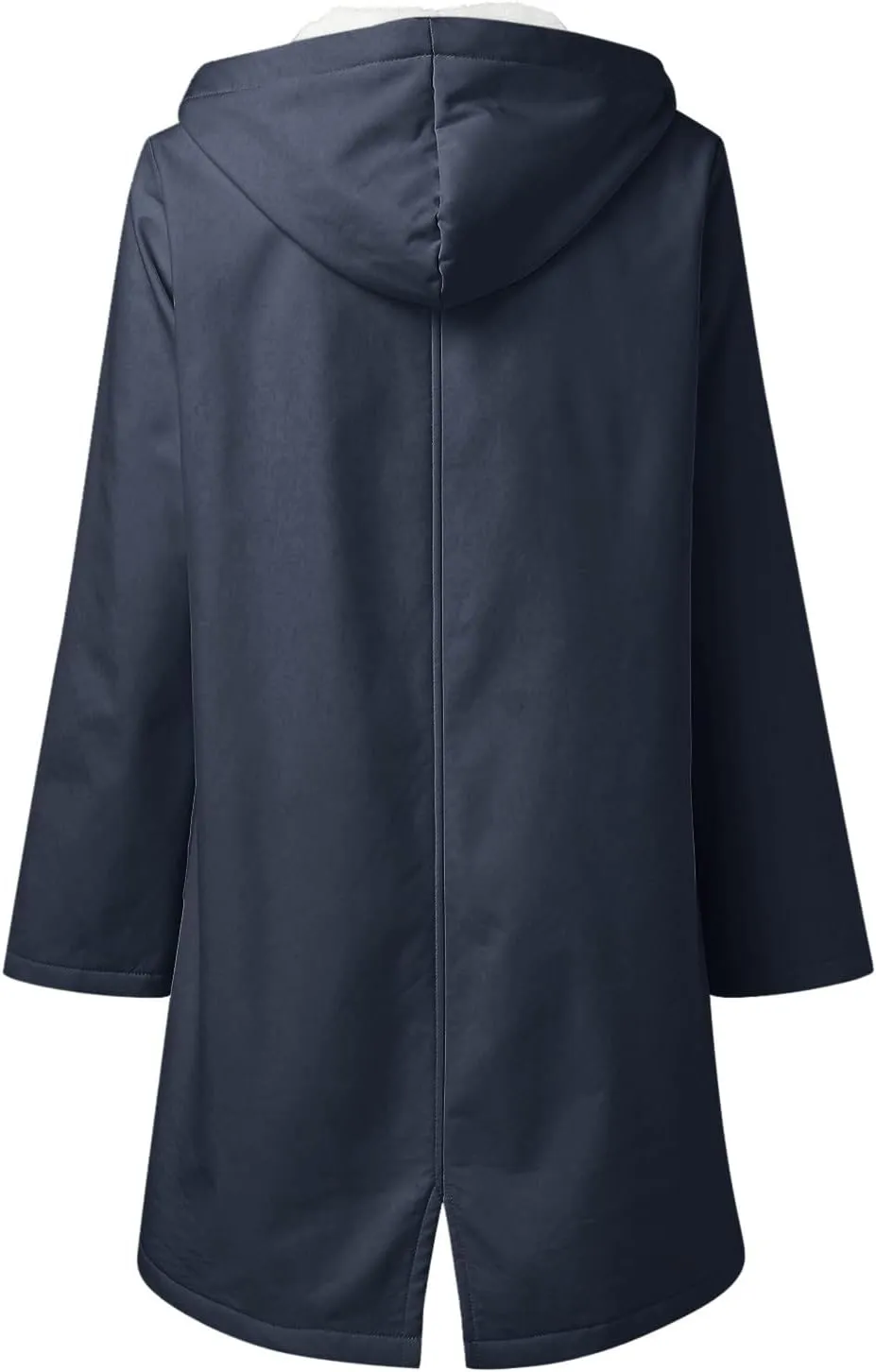 Fleece Lined Jackets for Women Windbreaker Insulated Warm Fuzzy Trench Coat Waterproof Hooded Comfy Outdoor Jackets