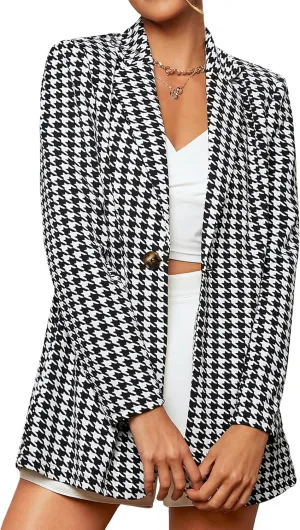 Floerns Women's Casual Long Sleeve Graphic Colorful Blazer Work Suit Jackets