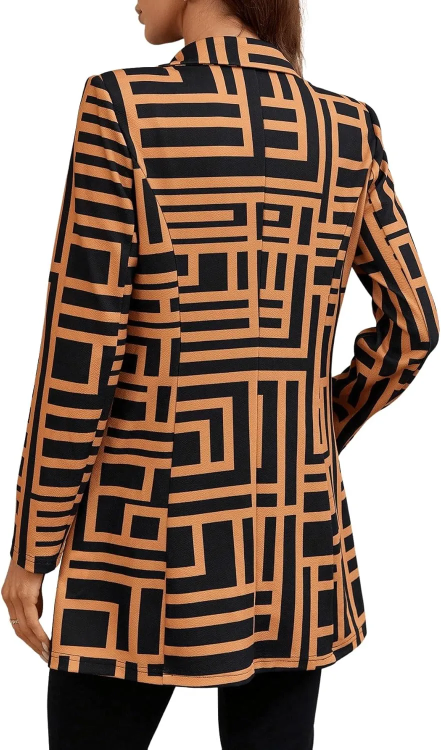 Floerns Women's Casual Long Sleeve Graphic Colorful Blazer Work Suit Jackets