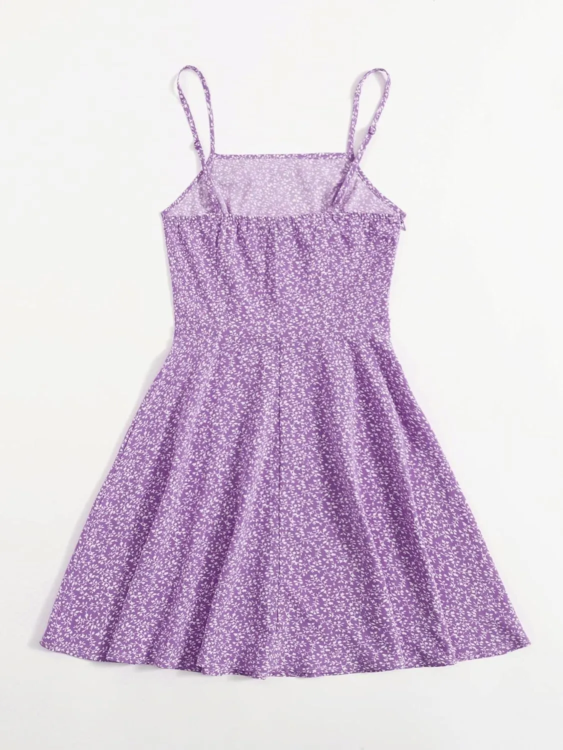 Floerns Women's Ditsy Floral High Waist Cami Short A Line Dress