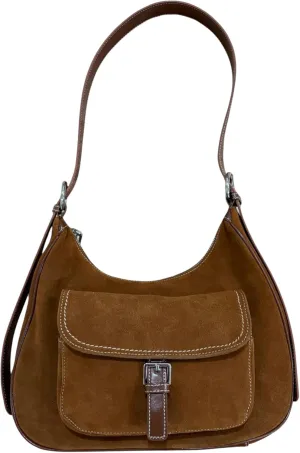 Genuine Leather Suede Handbag for women  Adjustable Strap, Brown Crossbody Bag for Spring/Summer/Fall/Winter, Special Occasions, and Everyday Use for Vintage, Retro, Minimalistic, Boho Chic Look