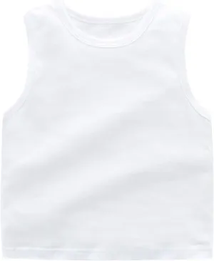 Girls Dance Tank Tops Racerback Crop Tank Tops Sleeveless Top for Gymnastics Dancewear Cotton Tank Top