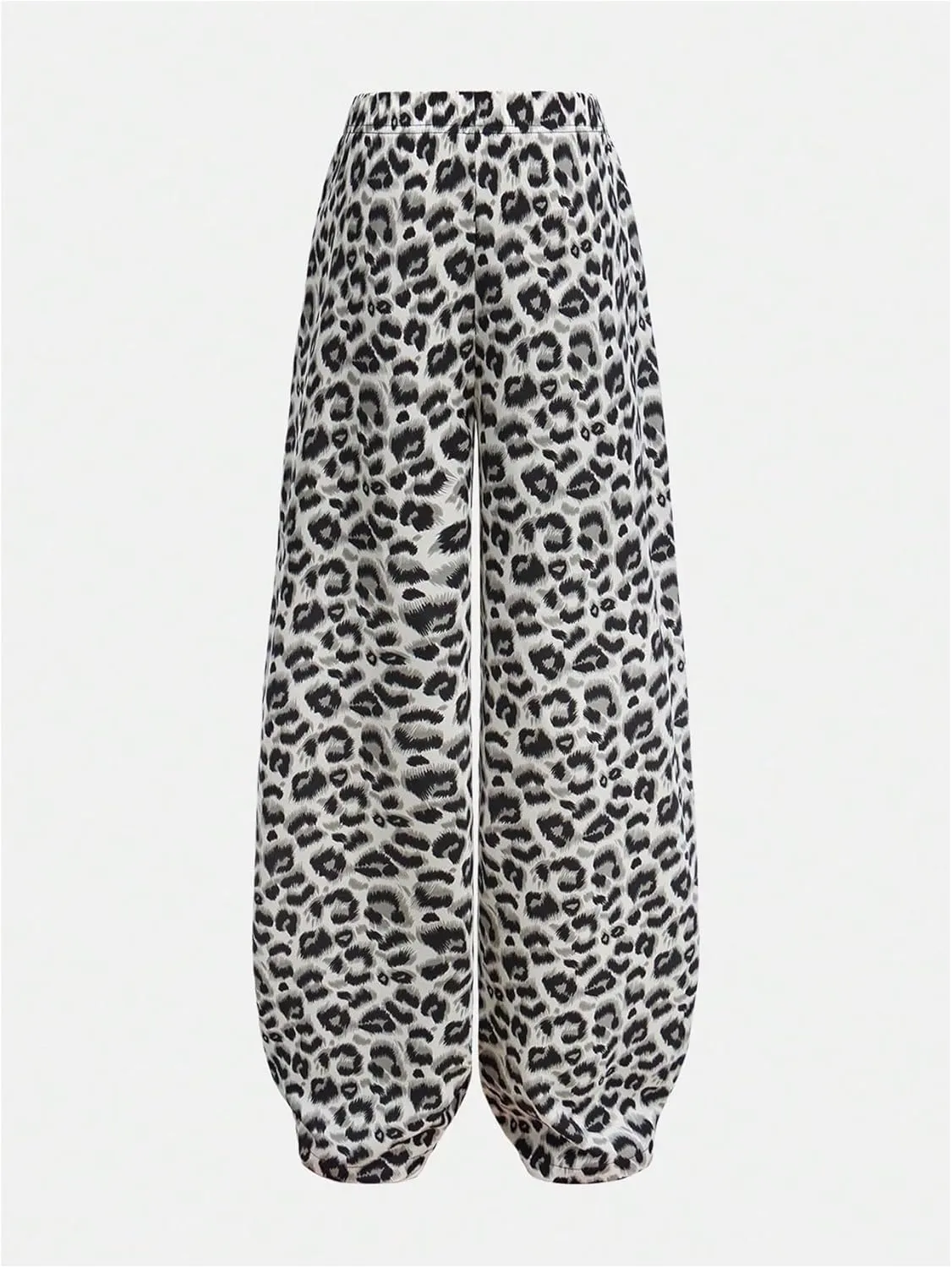Girl's Wide Leg Camo Pants Elastic High Waisted Baggy Long Trousers Streetwear