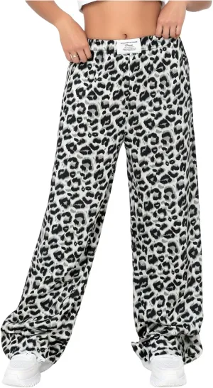 Girl's Wide Leg Camo Pants Elastic High Waisted Baggy Long Trousers Streetwear