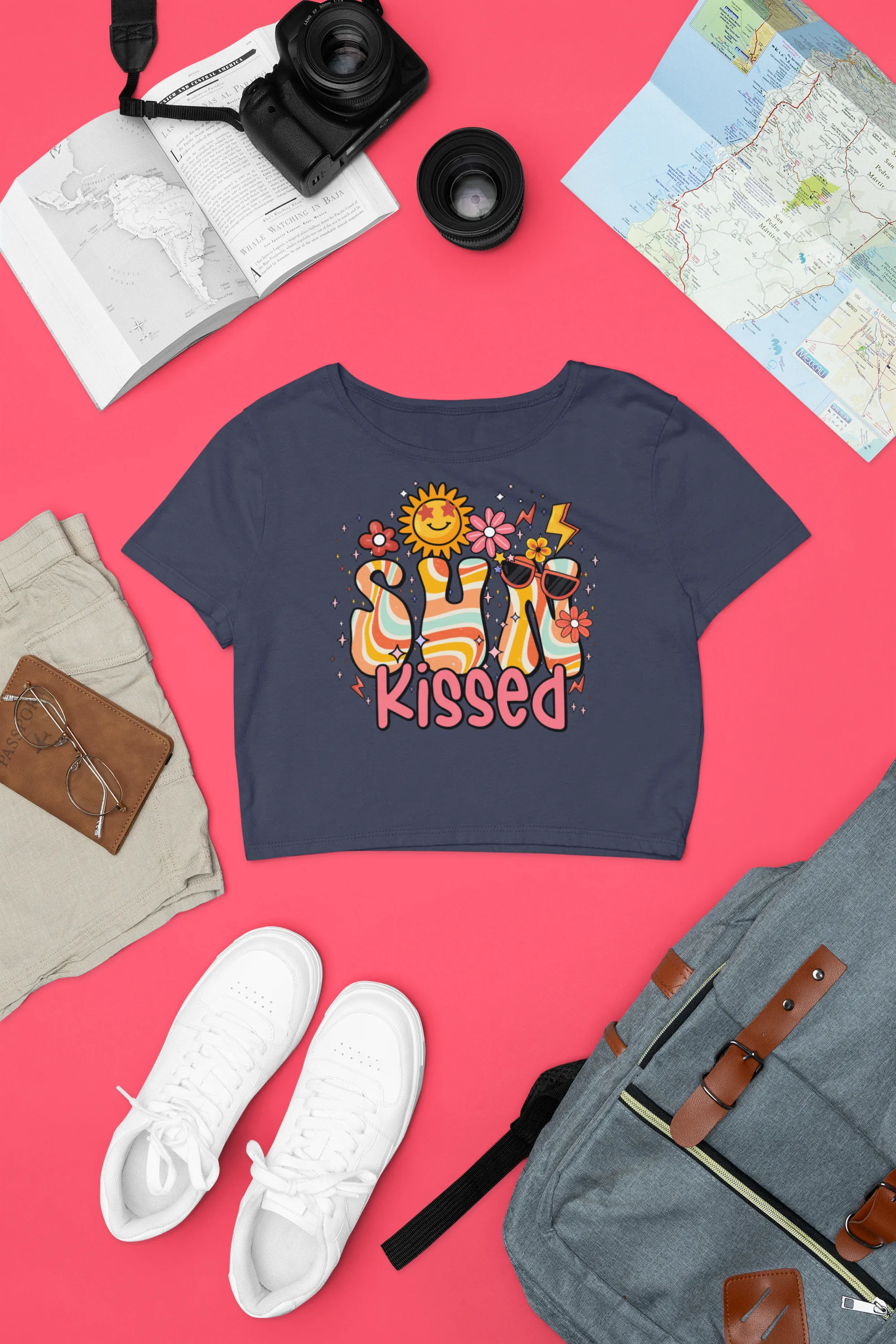 Glow Like the Sun– Bright & Breezy Graphic Crop Top