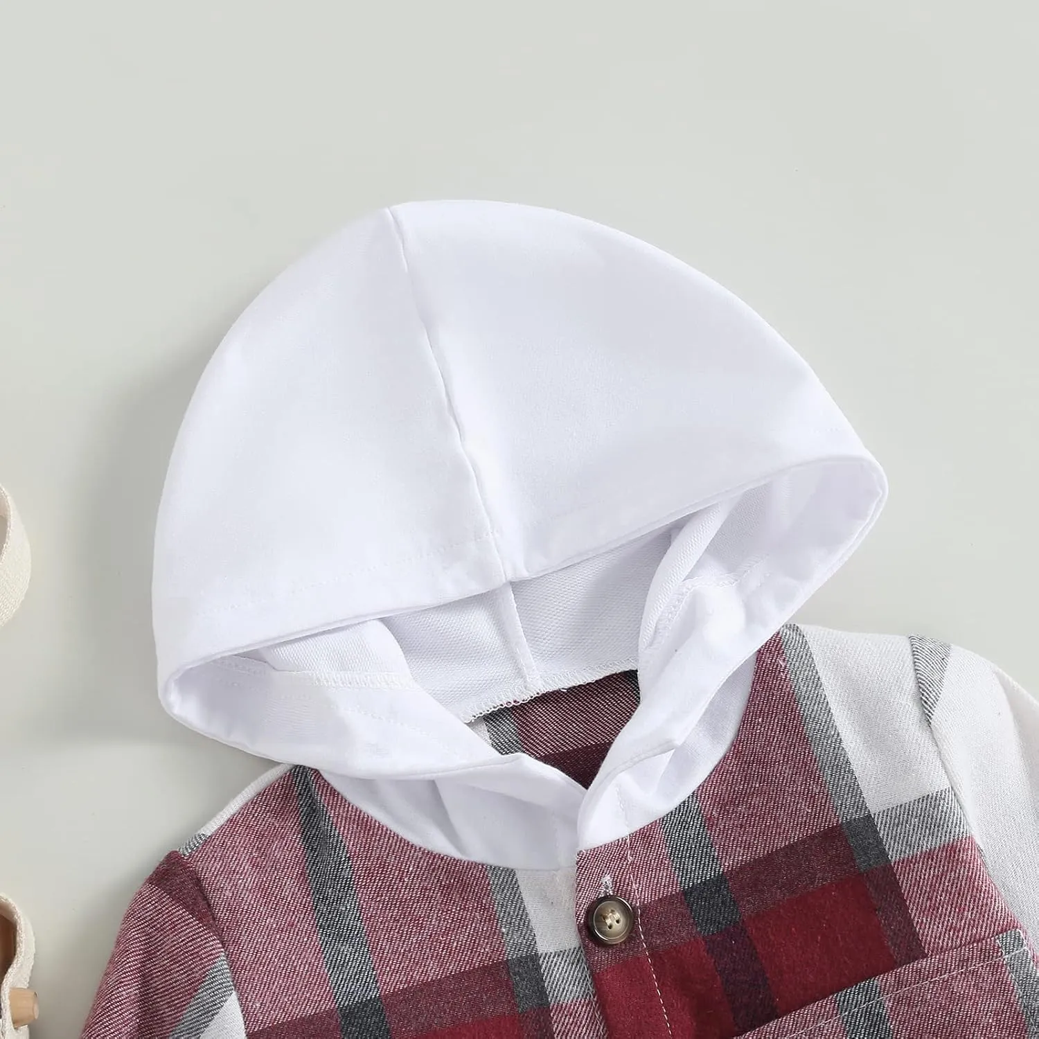 GOOCHEER Toddler Baby Boy Girl Plaid Jacket Hoodie Long Sleeve Button Down Shirts Coats Outerwear Shacket Cardigan Top