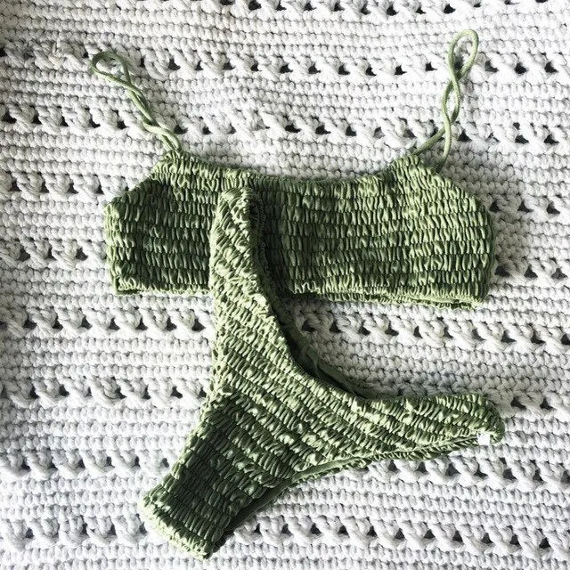 Green Underwear Bikinis sets