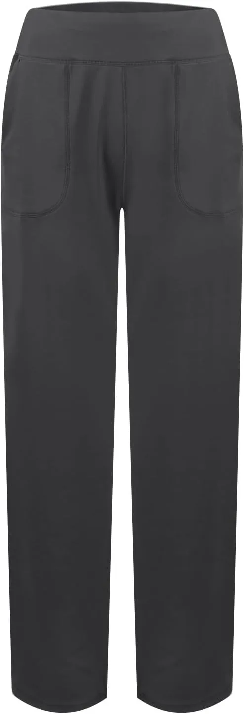 Gumipy Women Yoga Pants Casual Comfy Wide Leg Pants Stretch High Waisted Lounge Pants Straight Leg Sweatpants with Pockets