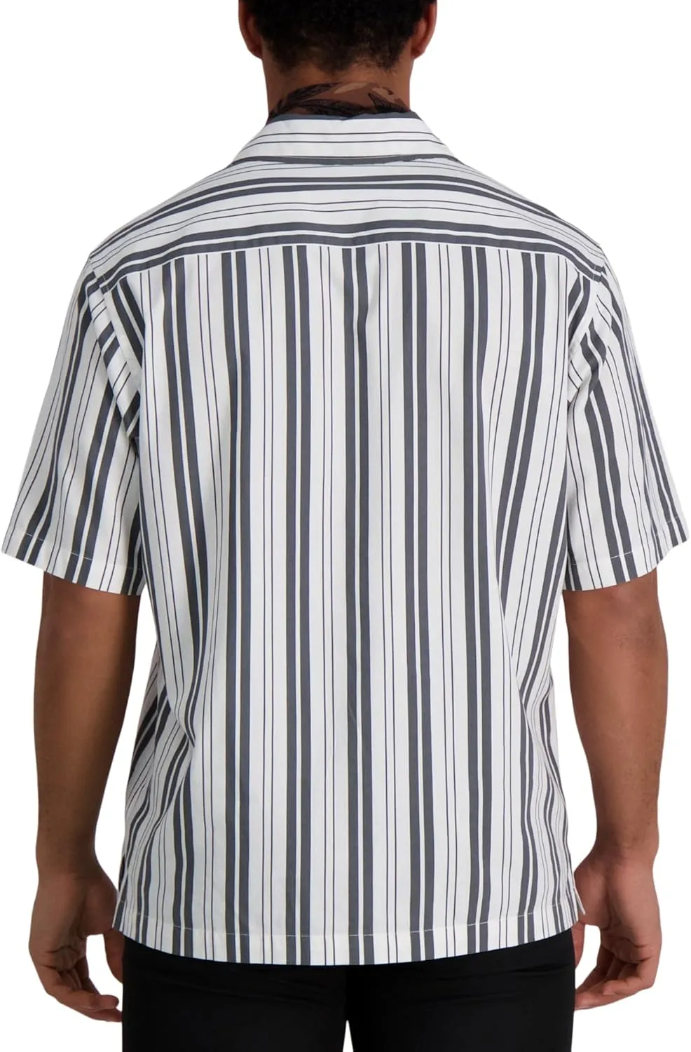Haggar Men's Short Sleeve Printed Stretch Camp Shirt