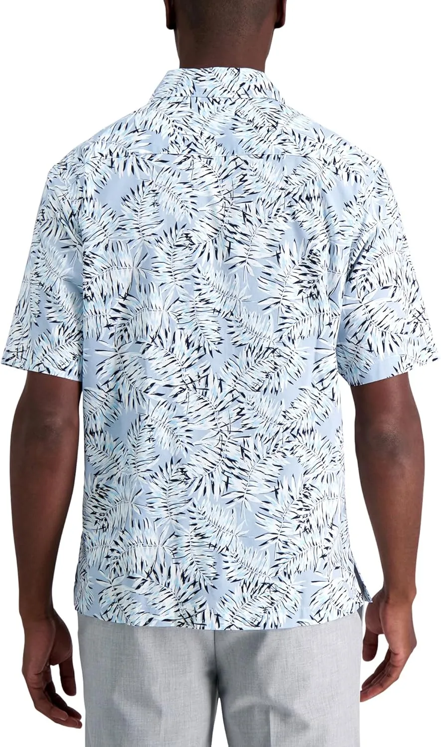 Haggar Men's Short Sleeve Printed Stretch Camp Shirt