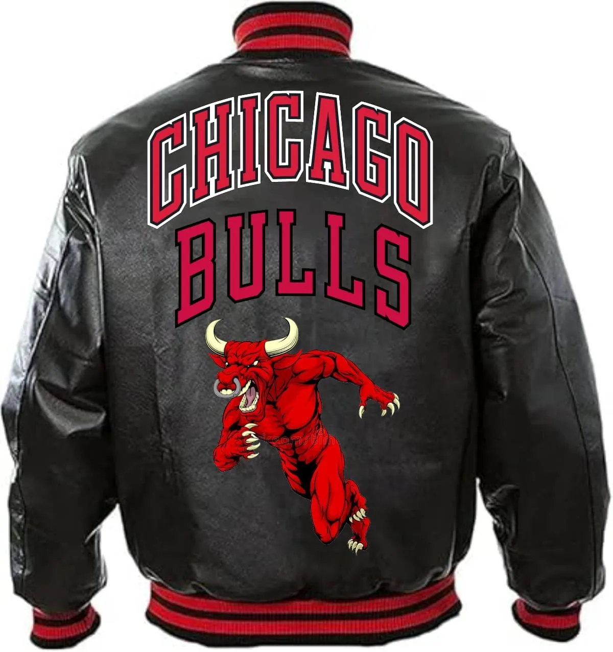 H&D Clothing Men's Chicago Vintage Game Letterman Bull National Basketball Letterman League Varsity Jacket for Men