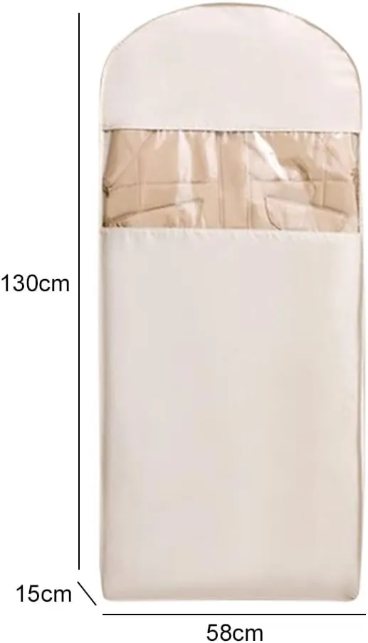 Hanging Garment Bag with Self Compression Zipper Space Saver for Coats and Jackets Storage
