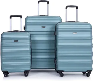 Hardshell Luggage Sets 3 Piece,Rolling Suitcases with Wheels,Travel Suitcase&Hard Hhell Suitcases with Two Hooks,TSA Lock,Adjustable Pull Rod(21/25/29) (Dark Green)