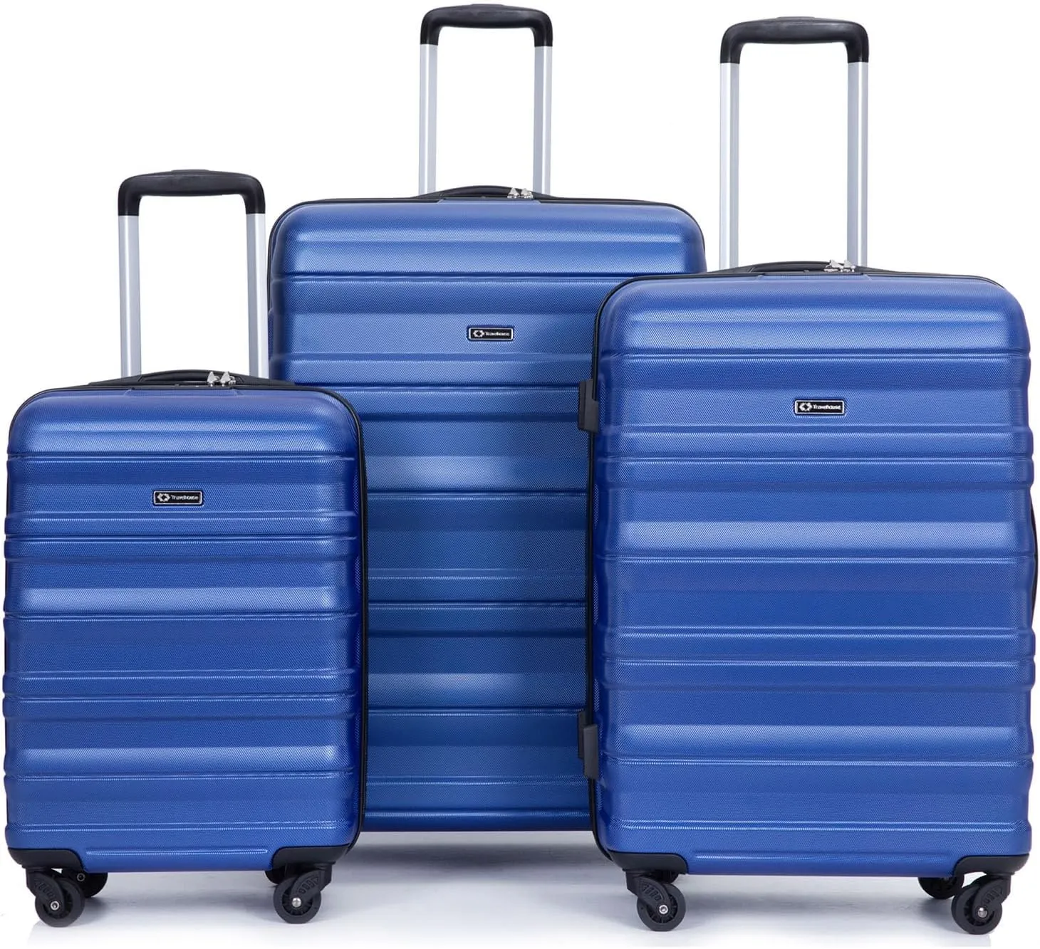 Hardshell Luggage Sets 3 Piece,Rolling Suitcases with Wheels,Travel Suitcase&Hard Shell Suitcases with Two Hooks,TSA Lock,Adjustable Pull Rod(21/25/29) (Dark Blue)