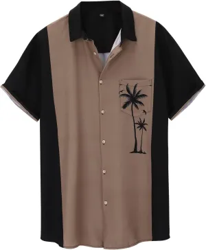 Hawaiian Shirt for Men Big and Tall Button Down Shirt Men Lightweight Summer Beach Clothing for Men Shirts for Men Tops