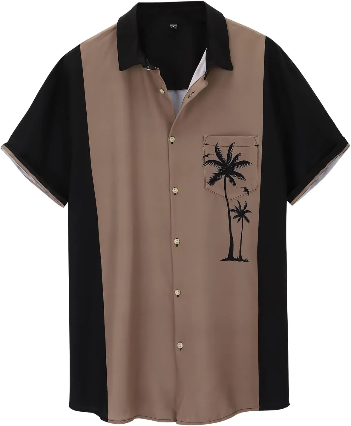 Hawaiian Shirt for Men Big and Tall Button Down Shirt Men Lightweight Summer Beach Clothing for Men Shirts for Men Tops