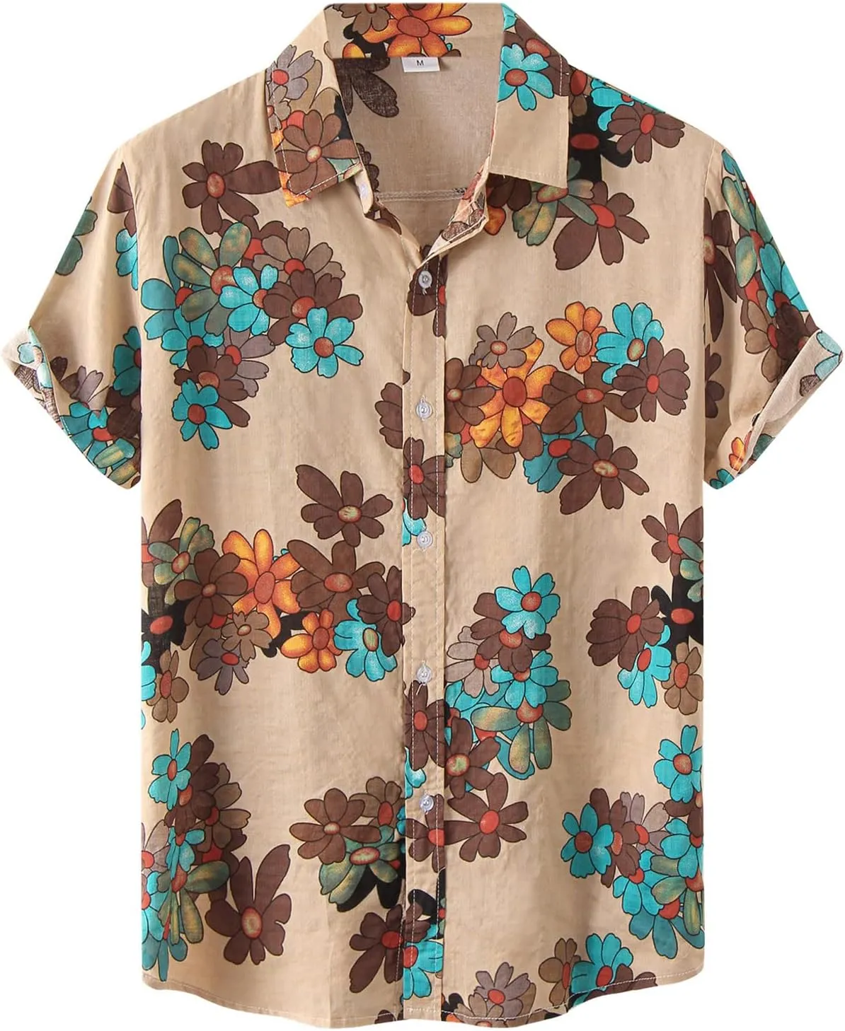 Hawaiian Shirt for Men Big and Tall Shirts Solid Button Down Summer Beach Shirt Men Bowling Shirt Vintage Bowling Tops