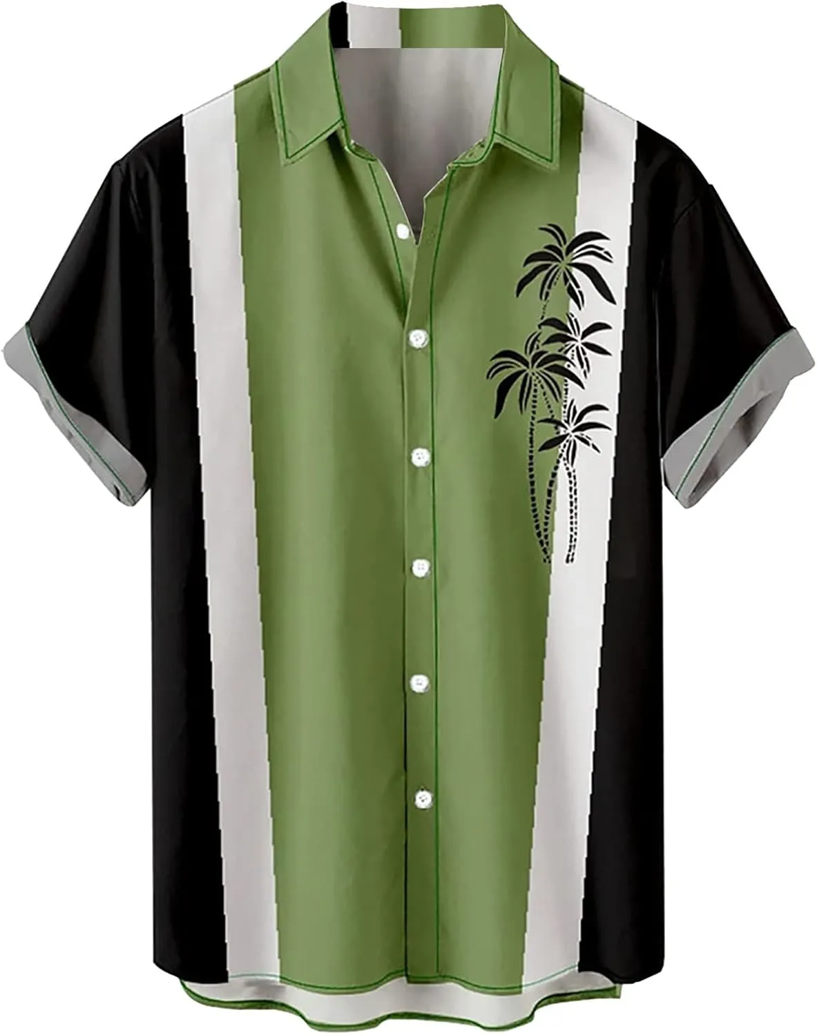Hawaiian Shirt for Men, Breathable Hawaiian Short Sleeve Shirt Men's Casual Short Sleeve Shirts Corduroy Basic Cotton