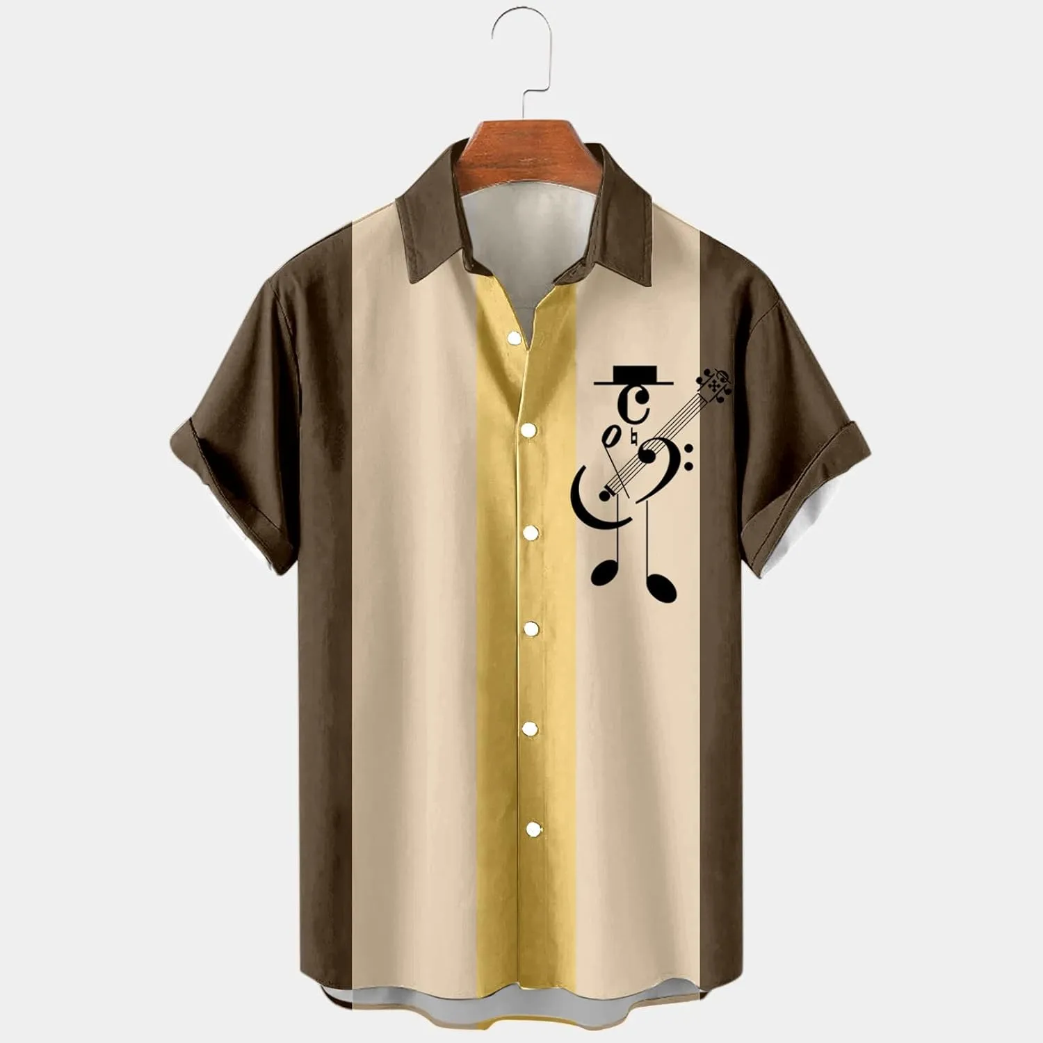 Hawaiian Shirt for Men Button Down Beach Tropical Shirts Fit Cotton Dress Shirt Men's Fashion Casual Top Shirt Large