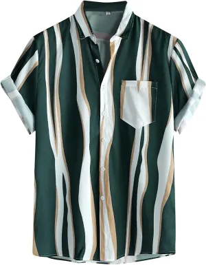 Hawaiian Shirt for Men Button Down Beach Tropical Shirts Shirts Funny Festival Shirt Men's Casual Short Sleeve Shirt