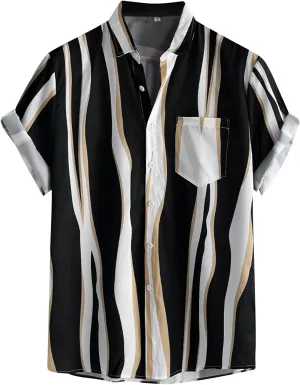 Hawaiian Shirt for Men Button Down Beach Tropical Shirts Shirts Funny Festival Shirt Men's Casual Short Sleeve Shirt