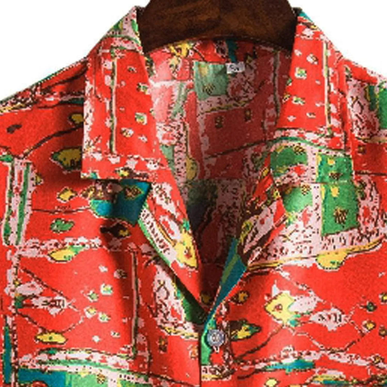 Hawaiian Shirt for Men Button Down Linen Shirts Short Sleeve Cotton Beach Tops with Pocket Men's Casual Short Sleeve