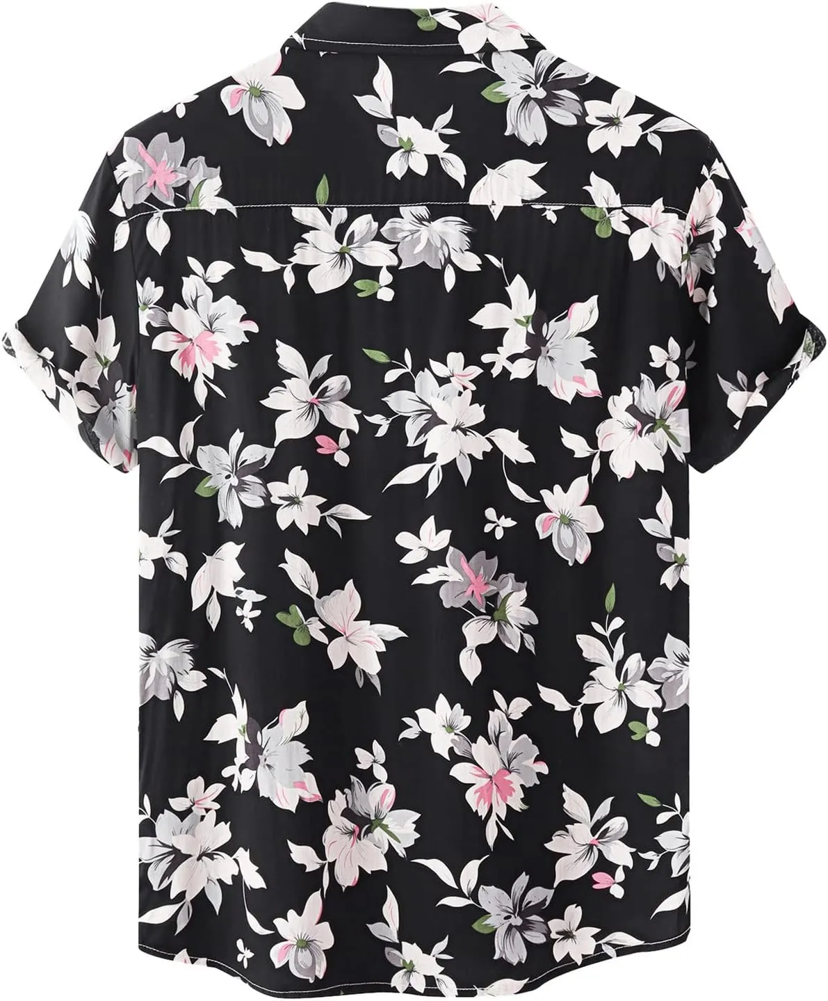 Hawaiian Shirt for Men Casual Beach Shirt Tops Hawaiian Shirt for Men Short Sleeve Beach Printed Summer Button Down
