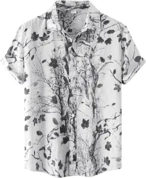 Hawaiian Shirt for Men Hawaiian Santa Shirt for Men Christmas Button Up Shirt for Men Fun Xmas Printed Casual Short