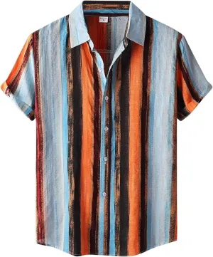 Hawaiian Shirt for Men Men's Graphic Shirts Short Sleeve Button Up Hawaiian Graffiti Shirts Hawaiian