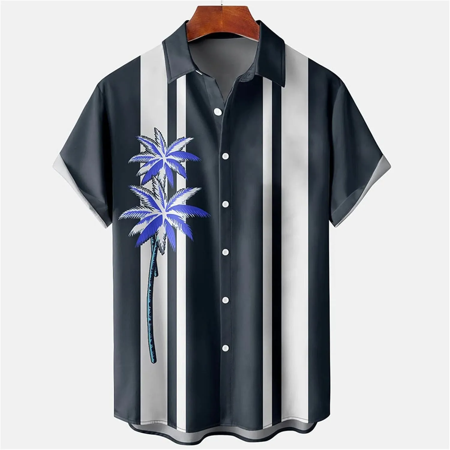 Hawaiian Shirt for Men Print Shirt Men's Hawaiian Shirt Short Sleeves Printed Button Hawaiian Bowling