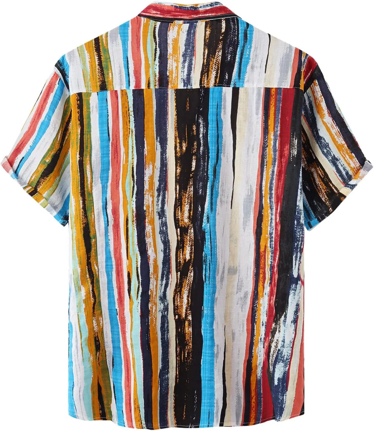 Hawaiian Shirt for Men, Sleeve Cuban Guayabera Shirts Mens Linen Shirt Button Down Short Sleeve Shirt Cuban Summer