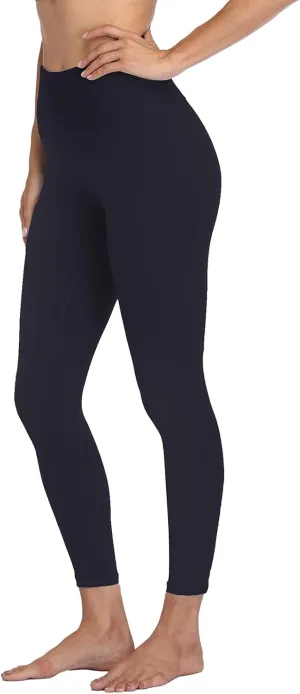 High Waist Yoga Pants 7/8 Length Tummy Control Workout Seamless Waistband Running Yoga Leggings for Women