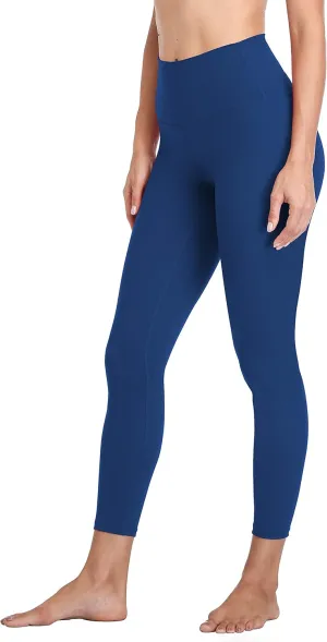 High Waist Yoga Pants 7/8 Length Tummy Control Workout Seamless Waistband Running Yoga Leggings for Women