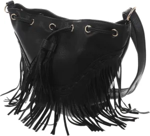 Homoyoyo Trendy Tassel Bucket Bag for Women Crossbody Purse Pu Leather Versatile Shoulder Bag for Summer