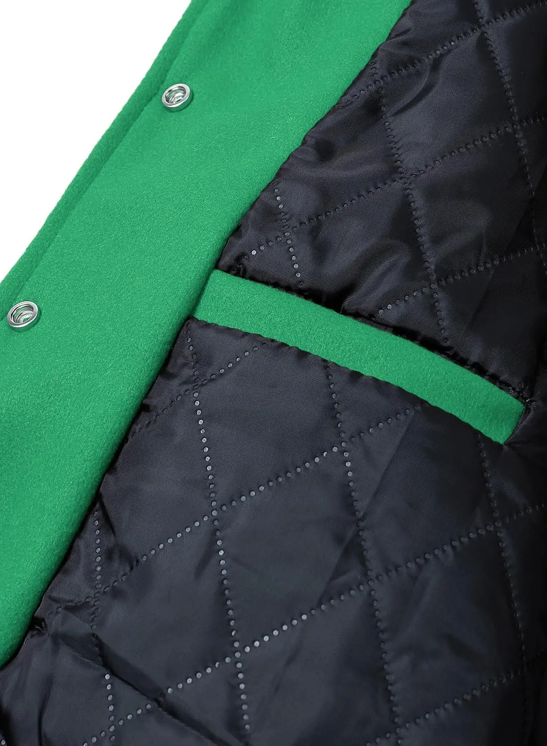 HOOD CREW Mens Varsity Jackets Faux Leather Sleeve Letterman Boys College Baseball Jacket