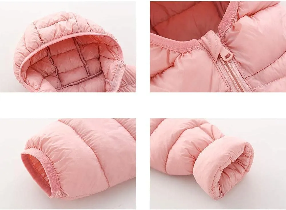 Hooded Puffer Jackets for Boys and Girls  Lightweight and Packable  Autumn and Winter Coat, Warm and Comfy