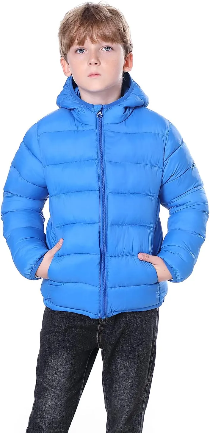 Hooded Puffer Jackets for Boys and Girls  Lightweight and Packable  Autumn and Winter Coat, Warm and Comfy