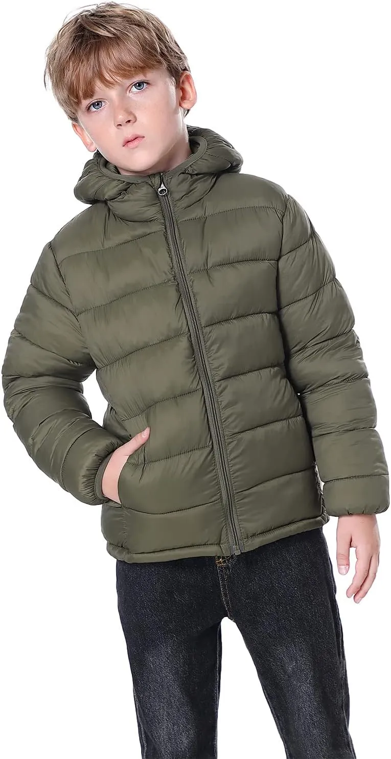 Hooded Puffer Jackets for Boys and Girls  Lightweight and Packable  Autumn and Winter Coat, Warm and Comfy
