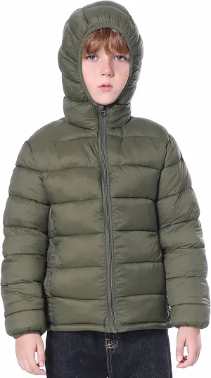 Hooded Puffer Jackets for Boys and Girls  Lightweight and Packable  Autumn and Winter Coat, Warm and Comfy