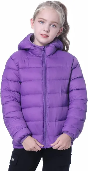 Hooded Puffer Jackets for Boys and Girls  Lightweight and Packable  Autumn and Winter Coat, Warm and Comfy