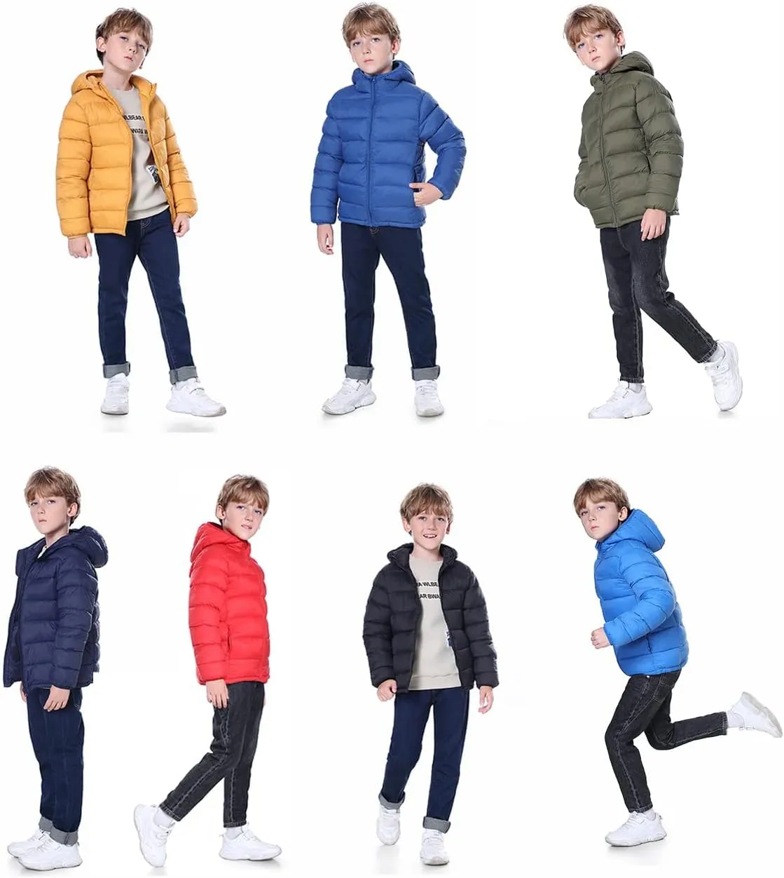 Hooded Puffer Jackets for Boys and Girls  Lightweight and Packable  Autumn and Winter Coat, Warm and Comfy