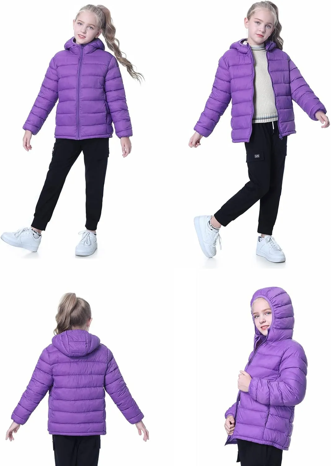 Hooded Puffer Jackets for Boys and Girls  Lightweight and Packable  Autumn and Winter Coat, Warm and Comfy
