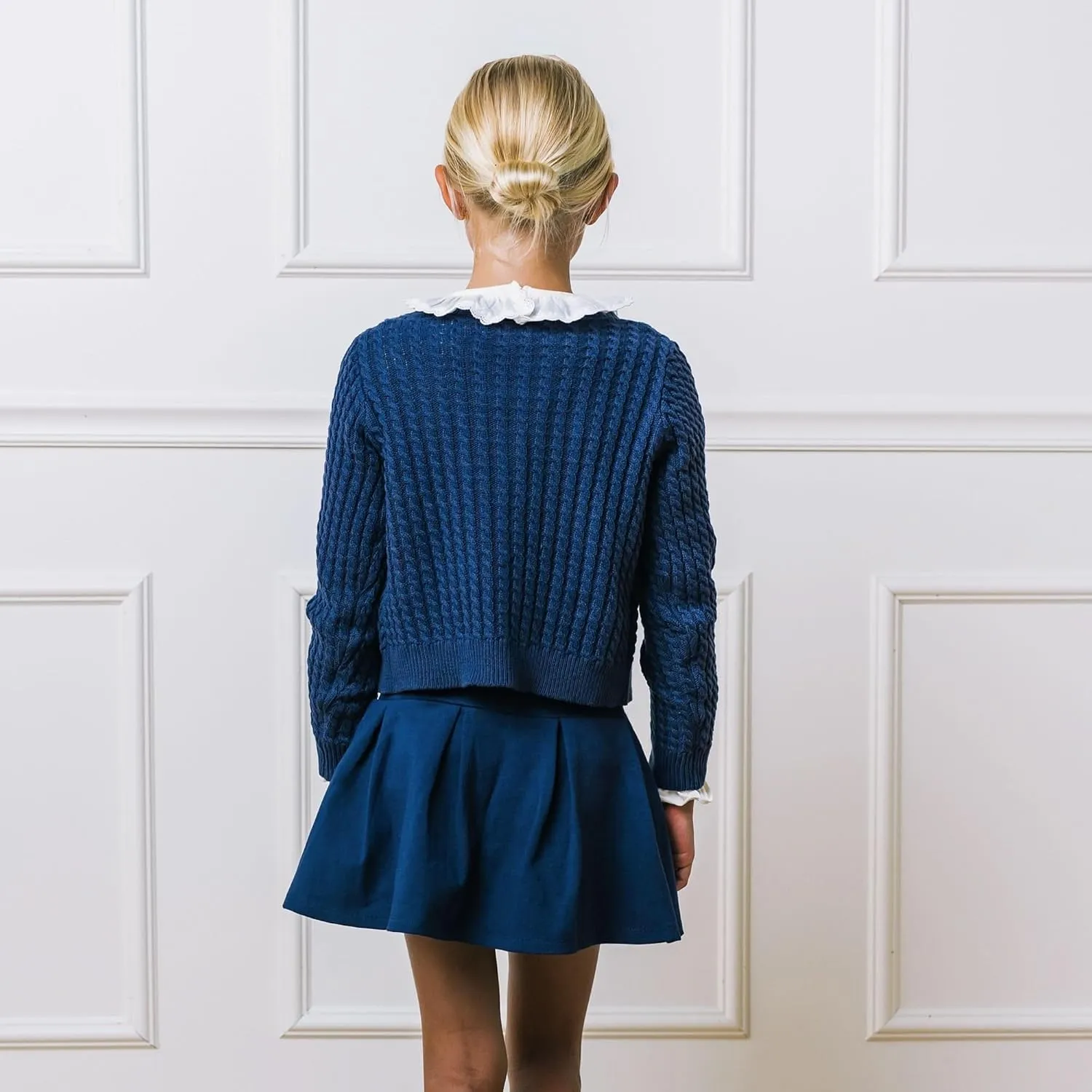 Hope & Henry Girls' Dressy Plaid Skirt