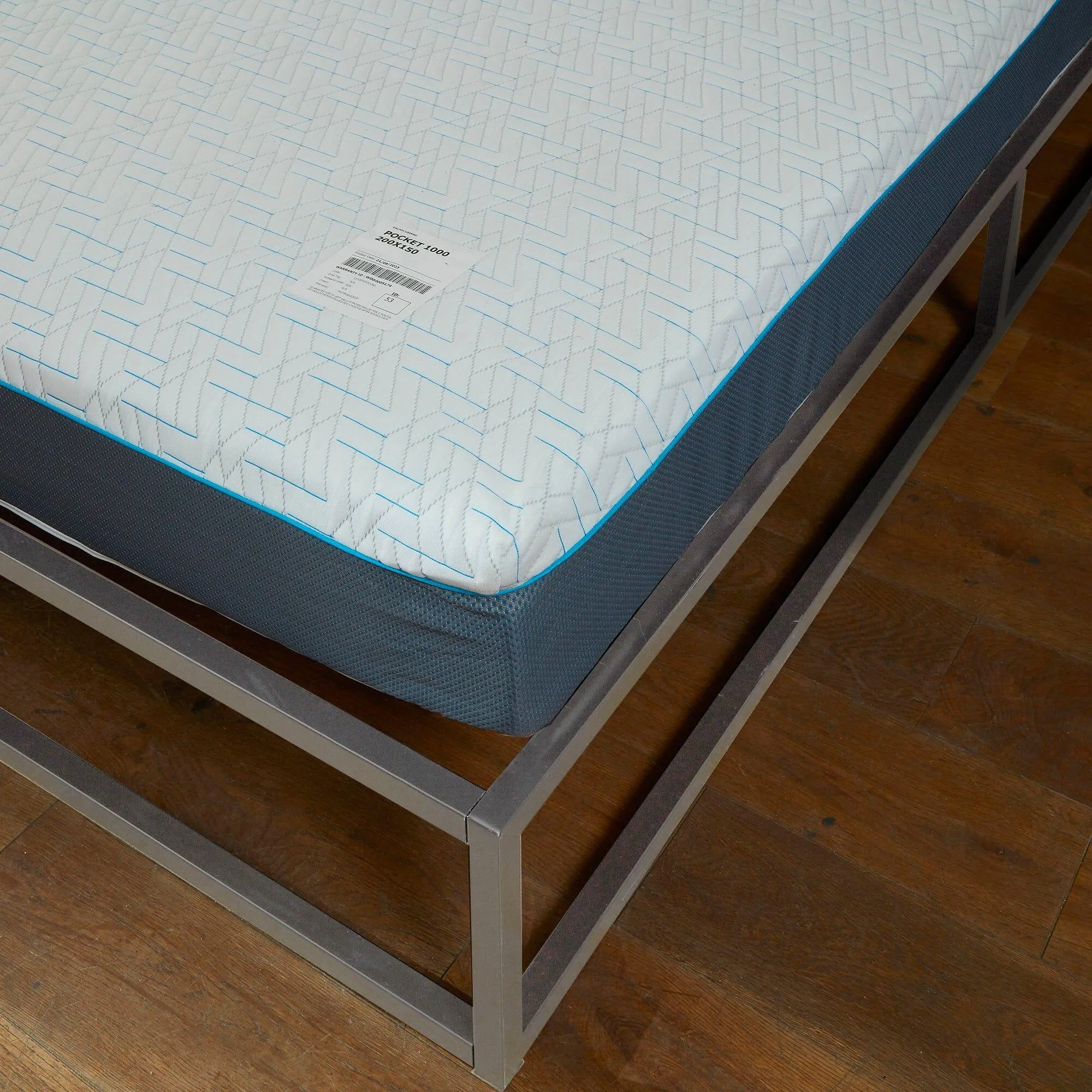 Indy Double Platform Bed - Grey Metal