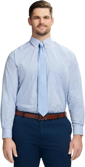 IZOD Men's Big and Tall Dress Shirt Long Sleeve Wrinkle Free Stretch Button Down Collar