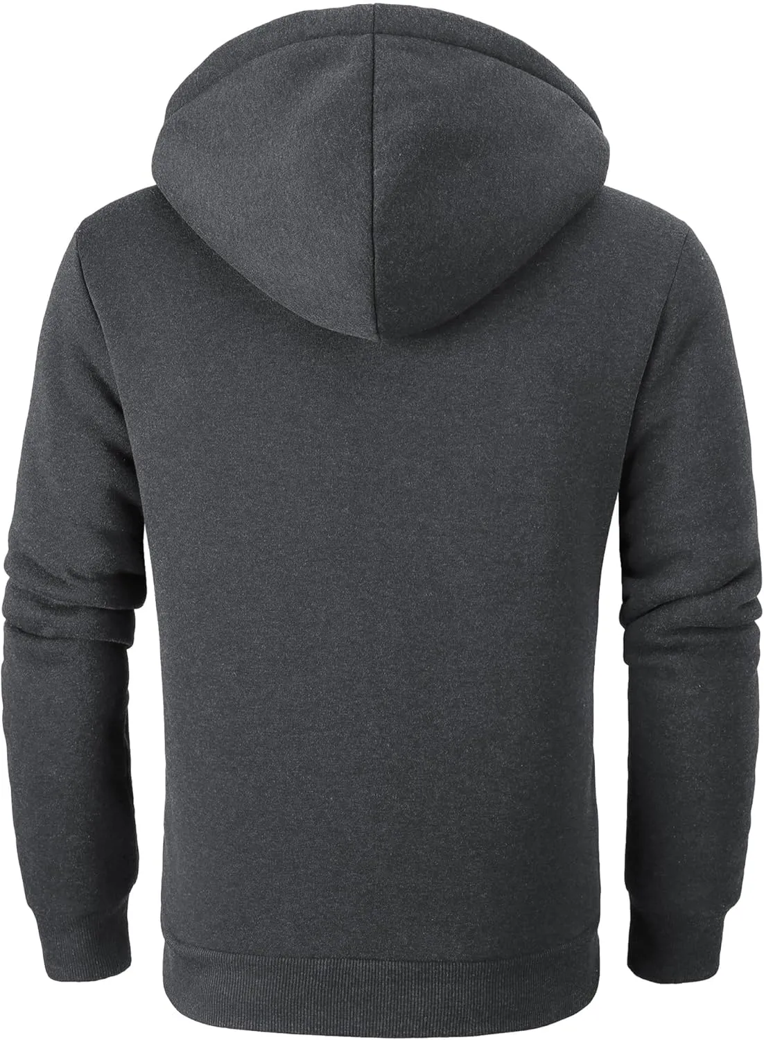JACKETOWN Men Zip Up Hoodies Winter Fleece Jackets Coat Heavyweight Sherpa Lined Sweatshirt with Pockets
