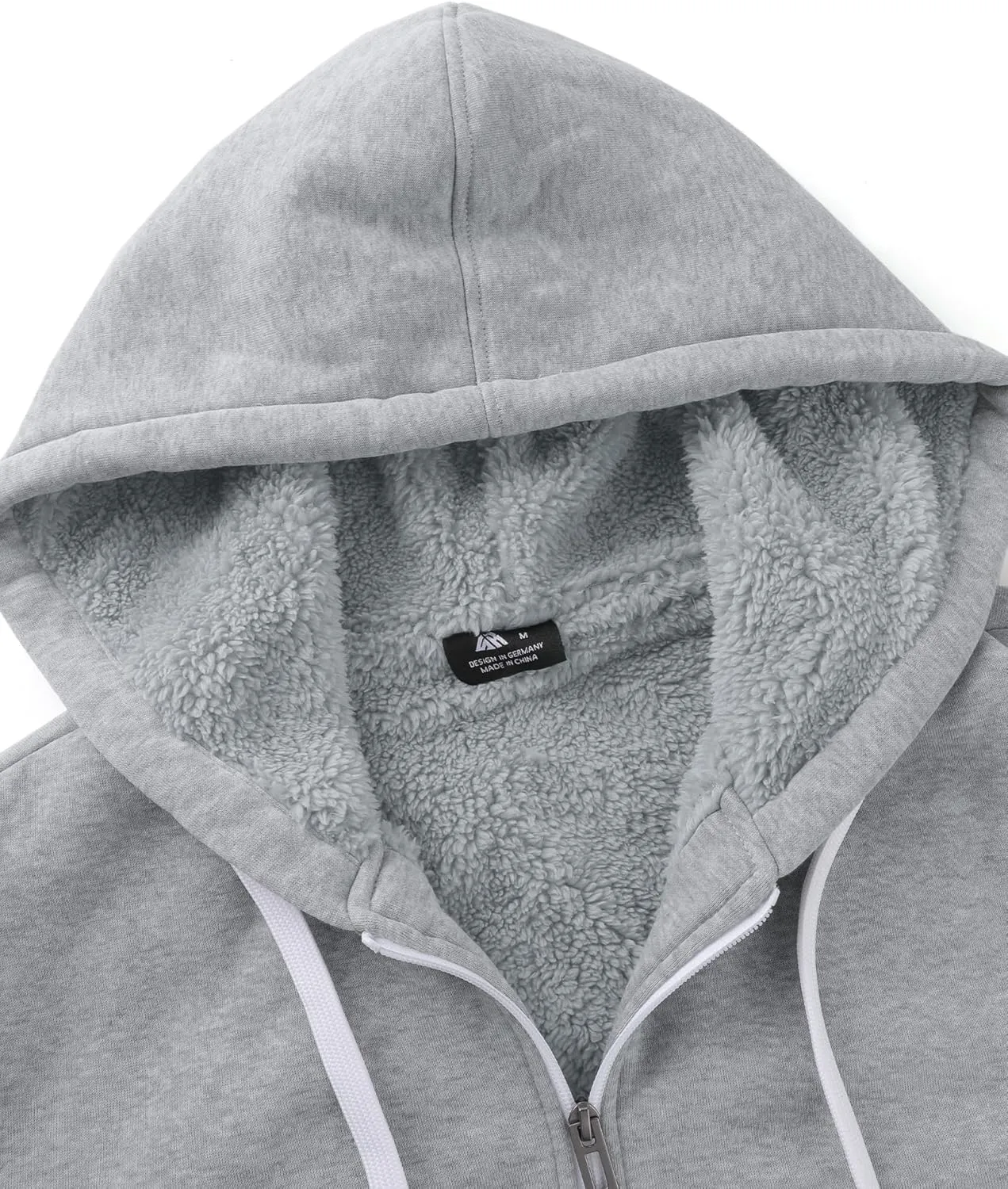 JACKETOWN Men Zip Up Hoodies Winter Fleece Jackets Coat Heavyweight Sherpa Lined Sweatshirt with Pockets